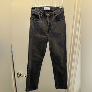Abercrombie and Fitch Ultra High Waisted Jeans- Black- 27 / 4